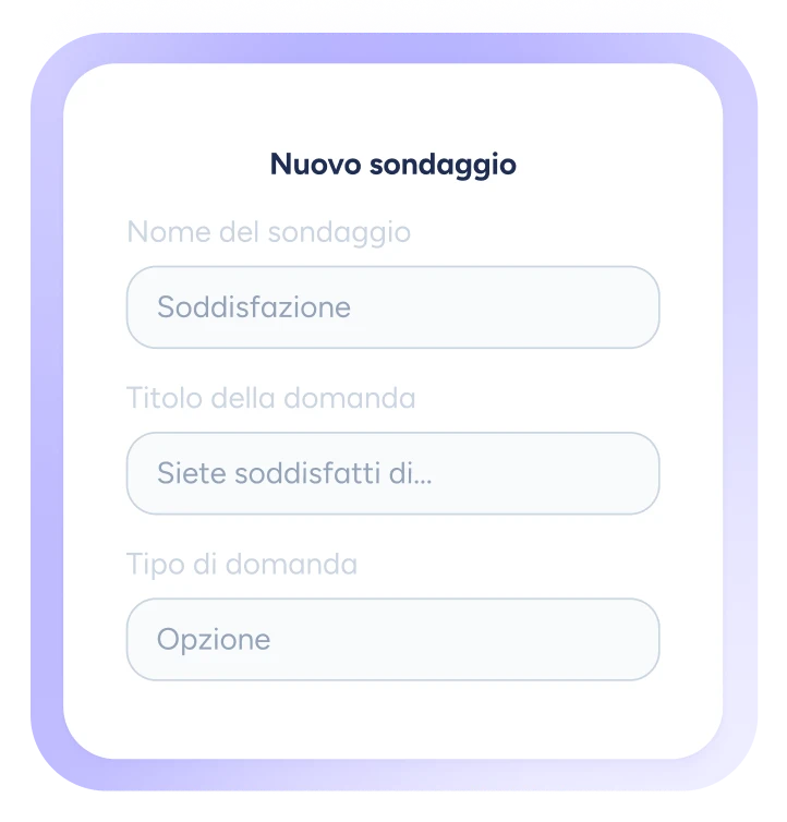 Create sondaggi personalizzati